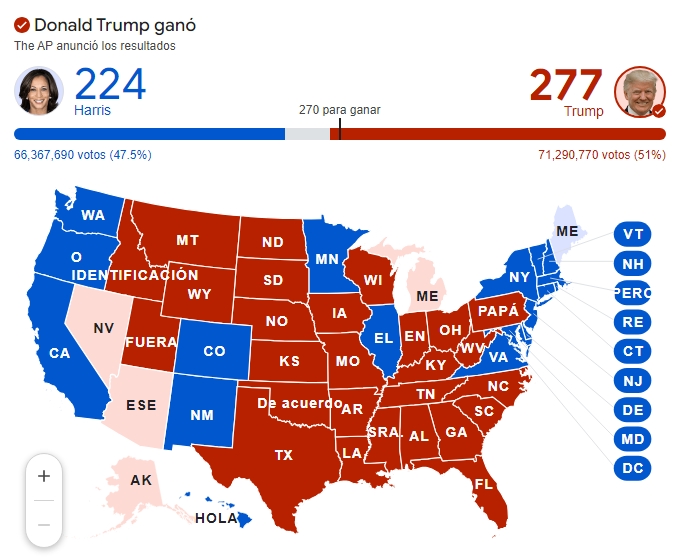 Trump gana las elecciones presidenciales en EEUU