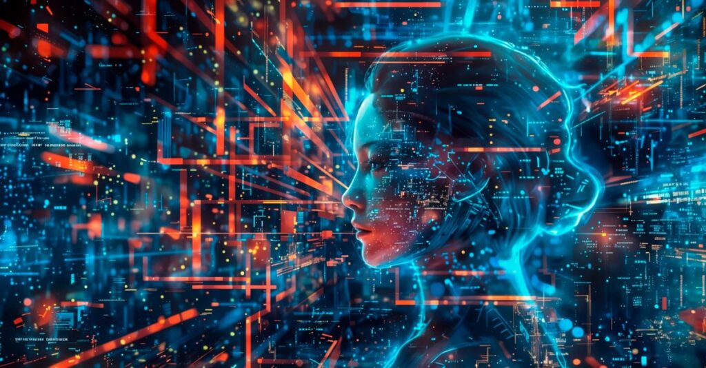 Rostro mujer inteligencia artificial