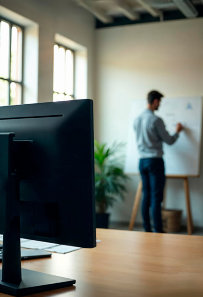 Plantel educativo computadora