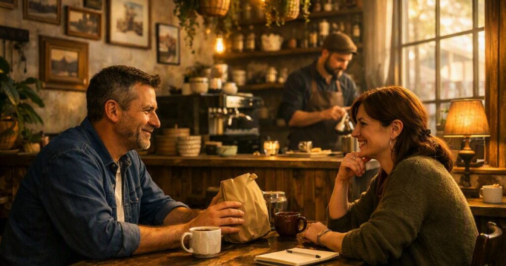 clientes en un café