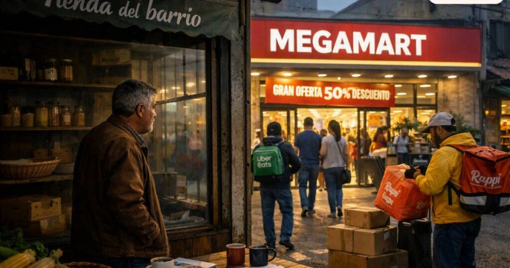 desplazamiento supermercados de mercados comunitarios